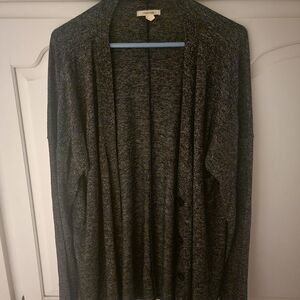 Maurices Charcoal Open-Front Cardigan